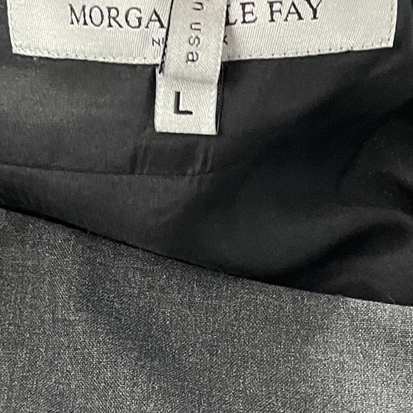 Morgane Le Fay Women’s Size Large Dark Grey 100% Wool Made in USA Pencil Skirt - Picture 7 of 12
